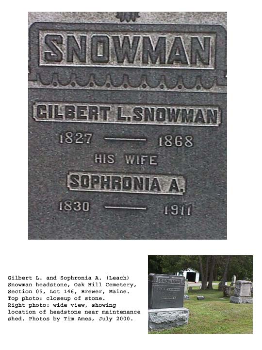Gilbert L. Snowman Grave